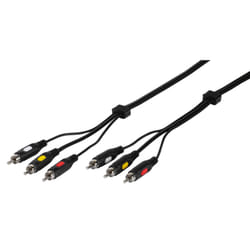 Vivanco 47/50 20AV câble audio 2 m 3 x RCA Noir