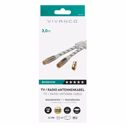 Vivanco 48/40 30GMW câble coaxial 3 m IEC Noir, Blanc