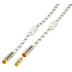 Vivanco 48/40 100GMW câble coaxial 10 m IEC Noir, Blanc