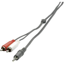 SpeaKa Professional SP-1300360 câble audio 2 m 2 x RCA 3,5mm Noir