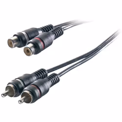 SpeaKa Professional SP-1300380, 2 x RCA, Mâle, 2 x RCA, Femelle, 3 m, Noir