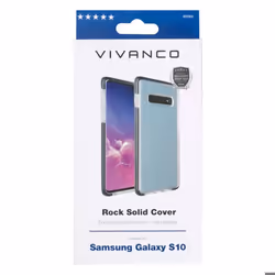 Vivanco Rock Solid, Housse, Samsung, Galaxy S10, 15,5 cm (6.1"), Noir, Transparent