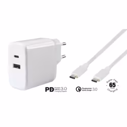 Vivanco Super Fast Dual Charger Set Universel Blanc Secteur Intérieure