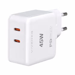 Vivanco Super Fast Power Delivery Dual, Intérieure, Secteur, Blanc