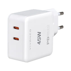 Vivanco Super Fast Power Delivery Dual Universel Blanc Secteur Charge rapide Intérieure