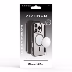 Vivanco Mag Premium 6.3" Étui avec portefeuille Noir