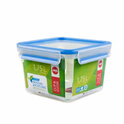 EMSA Clip & Close, Boîte, Rectangulaire, 1,75 L, Bleu, Transparent, Plastique, Allemagne
