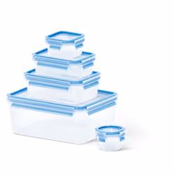 EMSA CLIP & CLOSE , Régler, Rectangulaire, 3,7 L, Bleu, Transparent, Polypropylène (PP), Élastomère thermoplastique (TPE), 0  ...