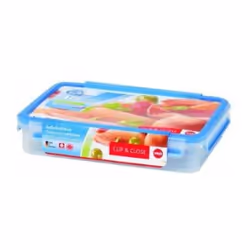 EMSA 509040, contenant, Rectangulaire, 1,65 L, Bleu, Transparent, Polypropylène (PP), Élastomère thermoplastique (TPE), Polyp ...