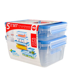 EMSA 512753 boîte hermétique alimentaire Rectangulaire Bleu, Translucide 5 pièce(s)