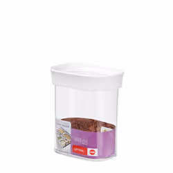 EMSA Optima, Boîte, Rectangulaire, 0,38 L, Transparent, Blanc, méthacrylate de méthyle styrène (MS), Élastomère thermoplastiq ...