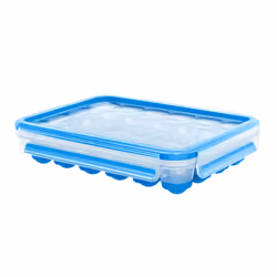 EMSA Clip & Close Ice Cube Tray, 24 pièce(s), Rectangulaire, Bac à glaçon, Bleu, Transparent, Polypropylène (PP), Élastomère ...