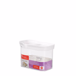 EMSA Optima, Boîte, Rectangulaire, 1 L, Transparent, Blanc, méthacrylate de méthyle styrène (MS), Élastomère thermoplastique ...