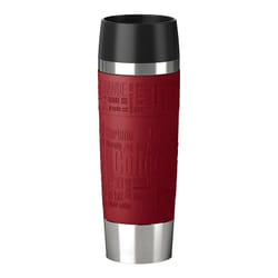 EMSA TRAVEL MUG Grande Tasse Noir, Rouge, Acier inoxydable 1 pièce(s)