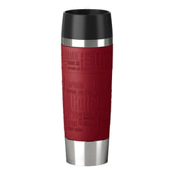EMSA TRAVEL MUG Grande Tasse Noir, Rouge, Acier inoxydable 4 pièce(s)