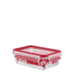 EMSA Clip & Close Glas Rectangulaire Boîte 0,7 L Rouge, Transparent 1 pièce(s)