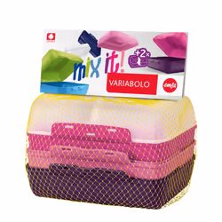 EMSA Variabolo, Ensemble boîte repas, Enfant, Multicolore, Polypropylène (PP), Monochromatique, Rectangulaire