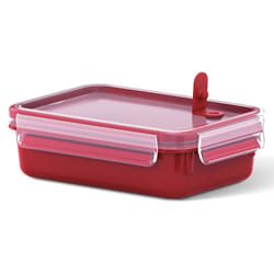 EMSA 517772 gamelle Boîte de rangement alimentaire 0,8 L Polypropylène (PP), Élastomère thermoplastique (TPE) Rouge, Transparent 1 pièce(s)