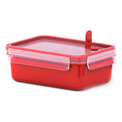 EMSA 517773, Boîte de rangement alimentaire, Adulte, Rouge, Transparent, Polypropylène (PP), Élastomère thermoplastique (TPE) ...