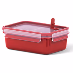 EMSA 517774, Boîte de rangement alimentaire, Adulte, Rouge, Transparent, Polypropylène (PP), Élastomère thermoplastique (TPE) ...
