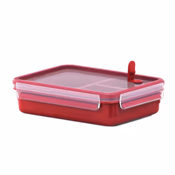 EMSA 517775, Boîte de rangement alimentaire, Adulte, Rouge, Transparent, Polypropylène (PP), Élastomère thermoplastique (TPE) ...