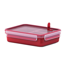 EMSA 517775 gamelle Boîte de rangement alimentaire 1,2 L Polypropylène (PP), Élastomère thermoplastique (TPE) Rouge, Transparent 1 pièce(s)