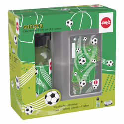 EMSA Soccer, Ensemble boîte repas, Enfant, Vert, Polypropylène (PP), Tritan, Image, Rectangulaire