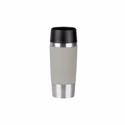 EMSA TRAVEL MUG Waves, 0,36 L, Gris, Polypropylène (PP), Silicone, Acier inoxydable, 8,3 cm, 200 mm