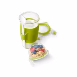 EMSA CLIP & GO Boîte de rangement alimentaire 0,45 L Plastique Vert, Transparent 1 pièce(s)