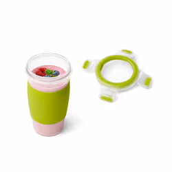 EMSA CLIP & GO Boîte de rangement alimentaire 0,45 L Plastique Vert, Transparent 1 pièce(s)