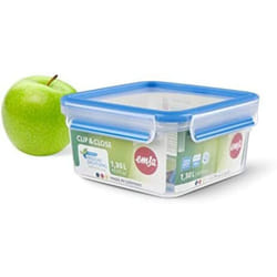 N1011300 Clip & Close Container de Food Storage de, Clear/Blue, 1.3 l - Emsa