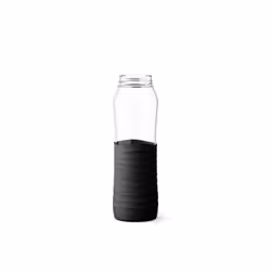 EMSA KW DRINK2GO N3100100 gourde Utilisation quotidienne 700 ml Verre Noir, Transparent