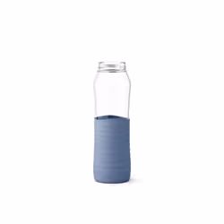 EMSA KW DRINK2GO N3100200 gourde Utilisation quotidienne 700 ml Verre Bleu, Transparent