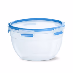 EMSA CLIP & CLOSE N1011400, contenant, Rond, 2,6 L, Bleu, Transparent, Polypropylène (PP), Élastomère thermoplastique (TP ...