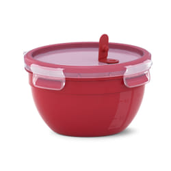 EMSA CLIP & MICRO Rond Boîte 1,1 L Rouge, Transparent 1 pièce(s)