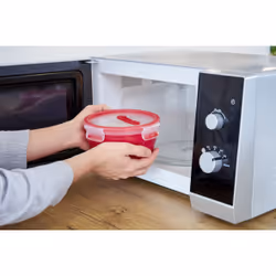 EMSA CLIP & MICRO Rond Boîte 1,1 L Rouge, Transparent 1 pièce(s)
