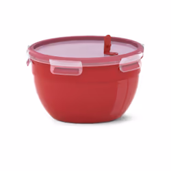 EMSA CLIP & MICRO, Boîte, Rond, 2,6 L, Rouge, Transparent, Plastique, Allemagne