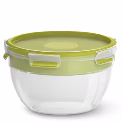 EMSA CLIP &amp; GO Salad box XL, Boîte, Rond, 2,6 L, Vert, Transparent, Polypropylène (PP), Élastomère thermoplastique (TPE), ...