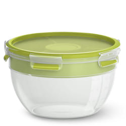 EMSA CLIP & GO Salad box XL Rond Boîte 2,6 L Vert, Transparent 3 pièce(s)