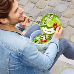 EMSA CLIP & GO Salad box XL Rond Boîte 2,6 L Vert, Transparent 3 pièce(s) - Vue supplémentaire 5