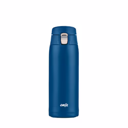 EMSA Light Mug, Bleu, Acier inoxydable, Polypropylène (PP), 400 ml, 6,6 cm, 196 mm