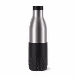 EMSA Bludrop Sleeve N3111100, 700 ml, Utilisation quotidienne, Noir, Acier inoxydable, Acier inoxydable, 12 h, 6 h