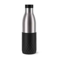EMSA Bludrop Sleeve N3111100 gourde Utilisation quotidienne 700 ml Acier inoxydable Noir, Acier inoxydable