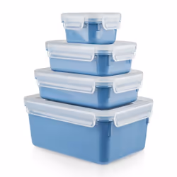 EMSA Clip & Close, Régler, Rectangulaire, Bleu, Polypropylène (PP), Élastomère thermoplastique (TPE), Allemagne, 200 ml