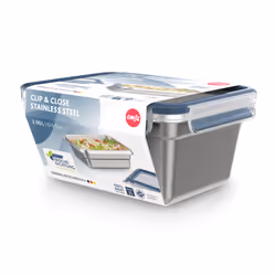 EMSA CLIP & CLOSE N1150600 boîte hermétique alimentaire Rectangulaire 2 L Acier inoxydable 1 pièce(s)