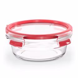 EMSA CLIP & CLOSE N1040300, Boîte, Rond, 0,6 L, Transparent, Verre, 420 °C