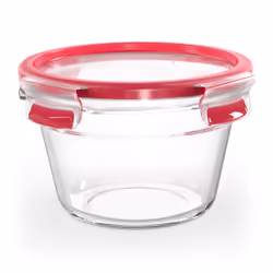 EMSA CLIP & CLOSE N1040400, Boîte, Rond, 0,9 L, Transparent, Verre, 420 °C