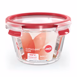 EMSA CLIP & CLOSE N1040400 boîte hermétique alimentaire Rond 0,9 L Transparent 1 pièce(s)