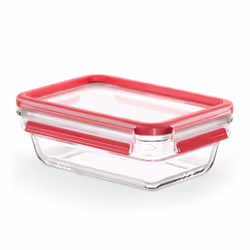 EMSA CLIP & CLOSE N1040600, Boîte, Rectangulaire, 0,7 L, Transparent, Verre, 420 °C