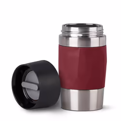 EMSA Travel Mug Compact 300 ml Rouge, Acier inoxydable